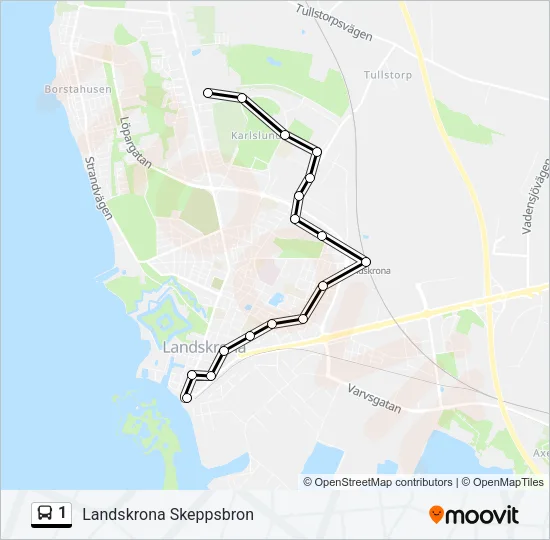 1 Bus Line Map