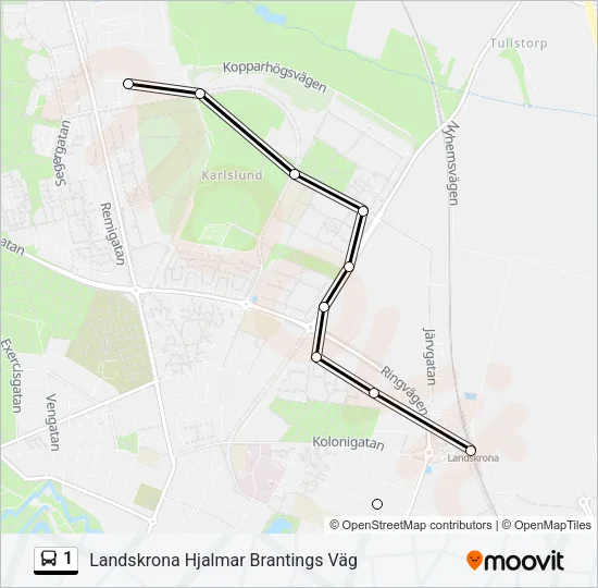 1 Bus Line Map