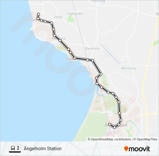 2 Bus Line Map