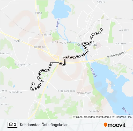 2 Bus Line Map