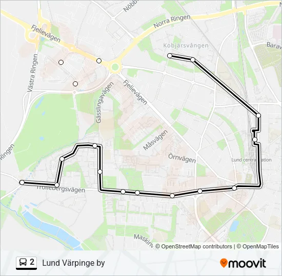 2 Bus Line Map