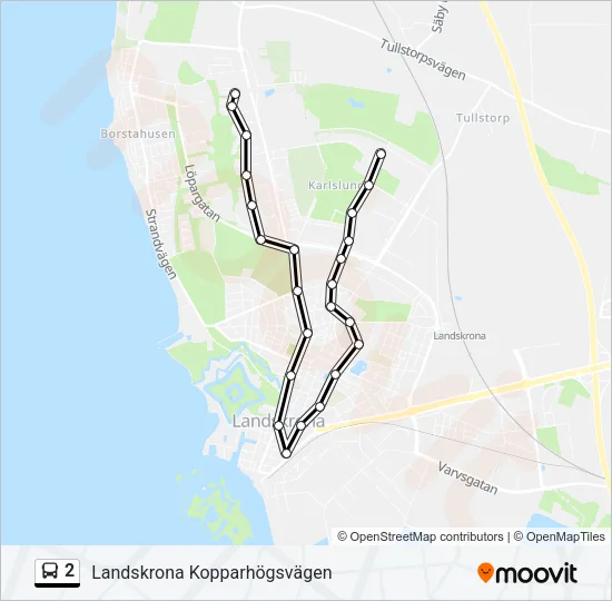2 Bus Line Map