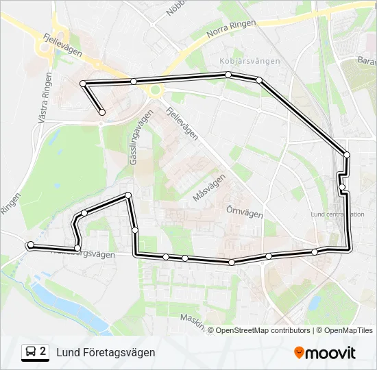 2 Bus Line Map