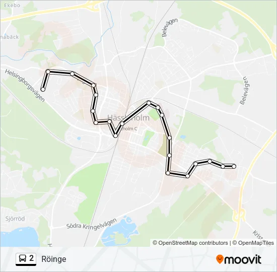 2 Bus Line Map