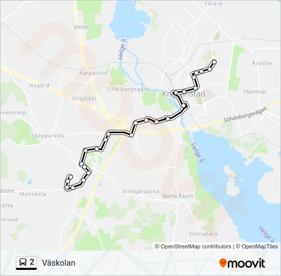 2 Bus Line Map
