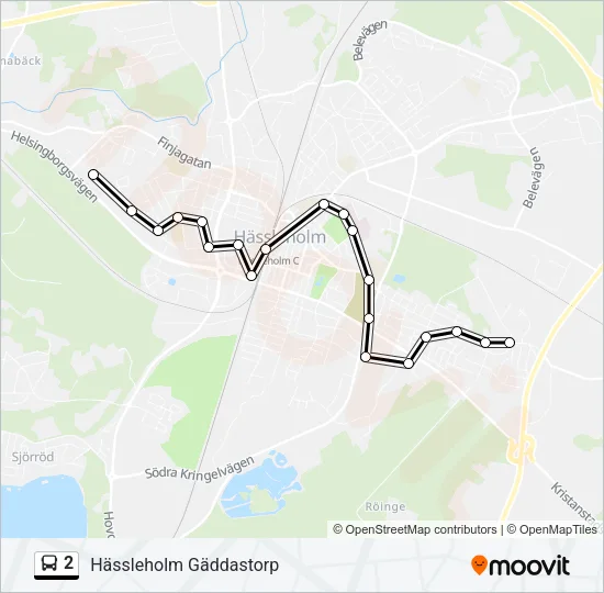 2 Bus Line Map