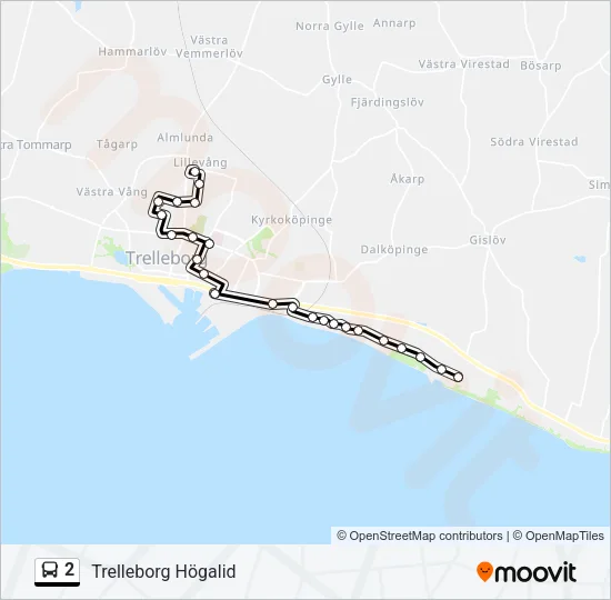2 Bus Line Map