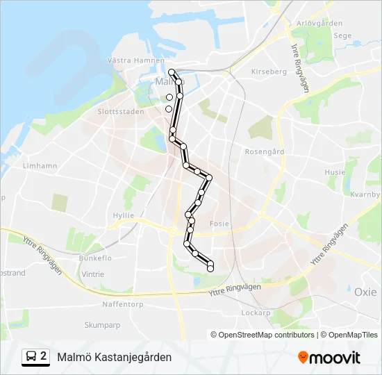 2 Bus Line Map