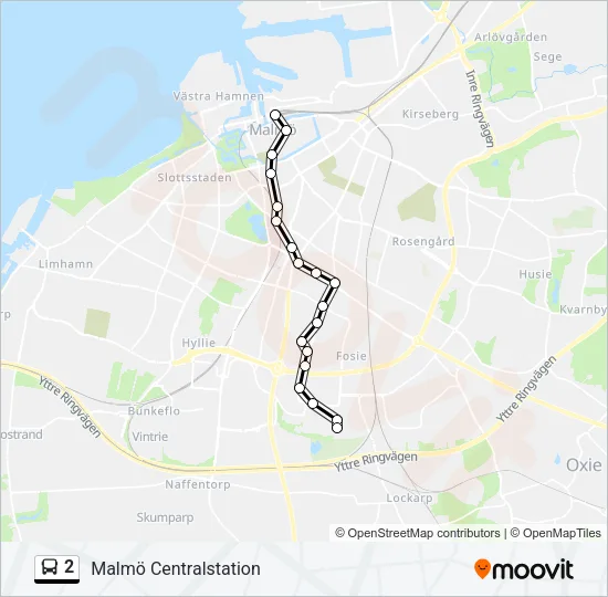 2 Bus Line Map