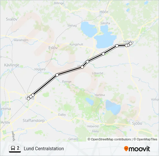 2 Bus Line Map