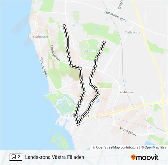 2 Bus Line Map