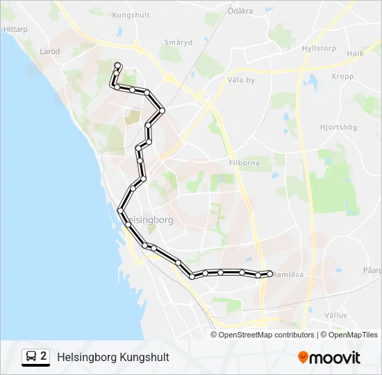 2 Bus Line Map