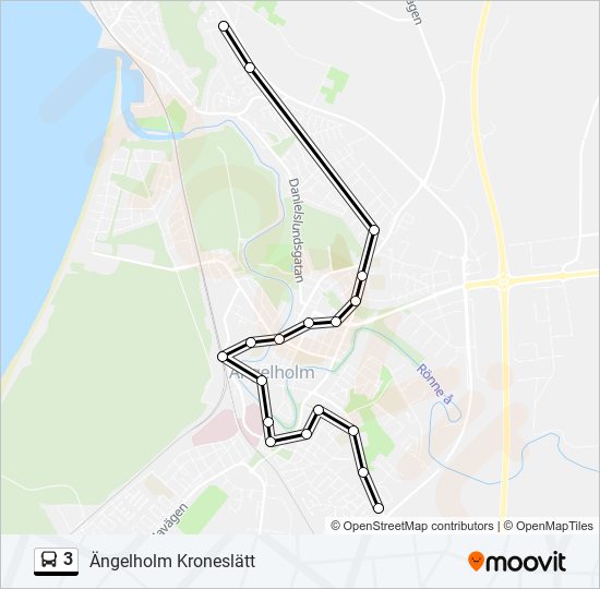 3 Route: Schedules, Stops & Maps - Ängelholm Kroneslätt (Updated)