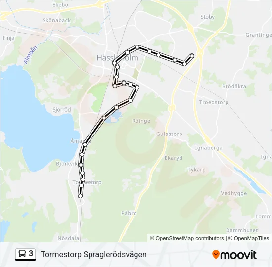 3 Bus Line Map