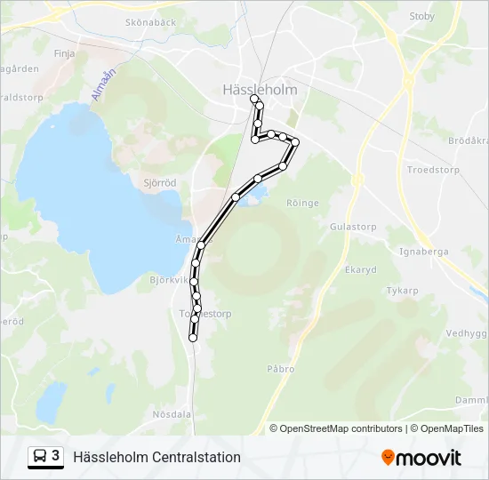 3 Bus Line Map