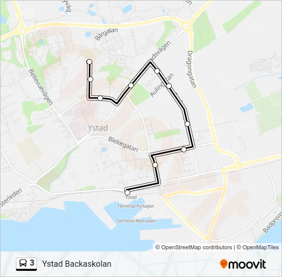 3 Bus Line Map