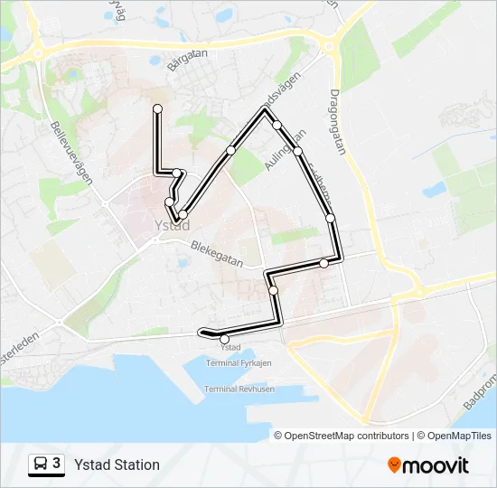 3 Bus Line Map