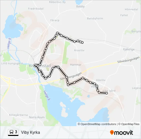 3 Bus Line Map