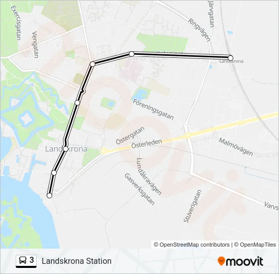 3 Bus Line Map