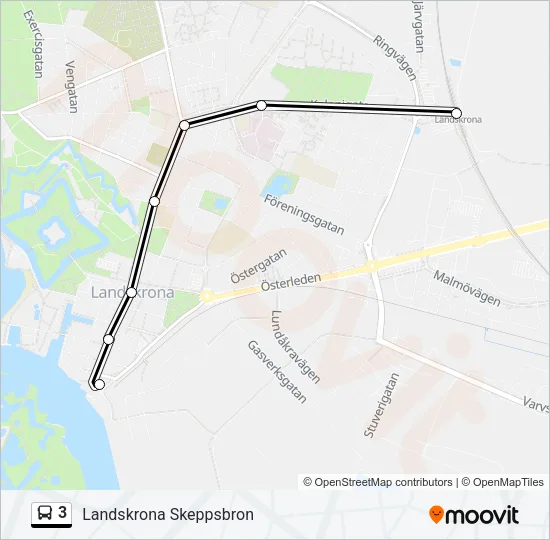 3 Bus Line Map