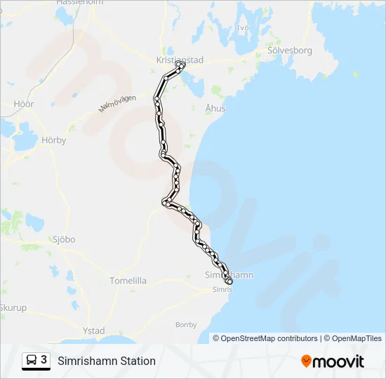 3 Bus Line Map