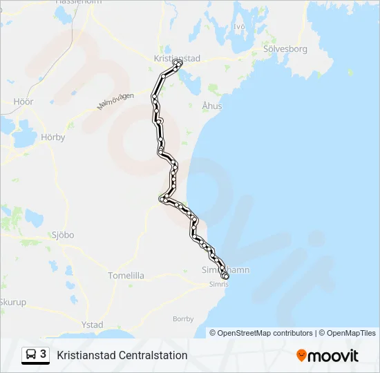 3 Bus Line Map
