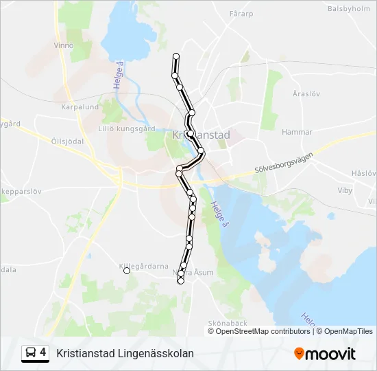 4 Bus Line Map