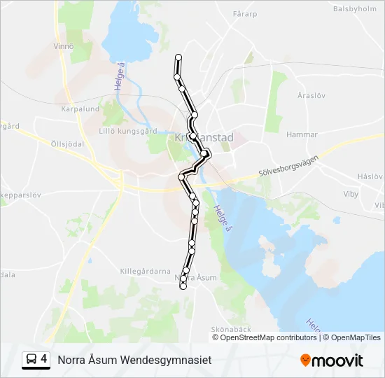 4 Bus Line Map