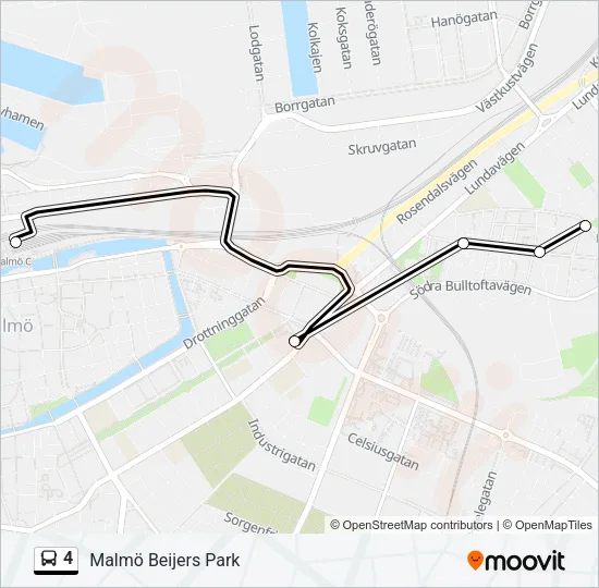 4 Bus Line Map