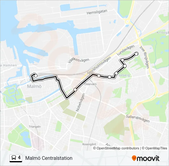 4 Bus Line Map
