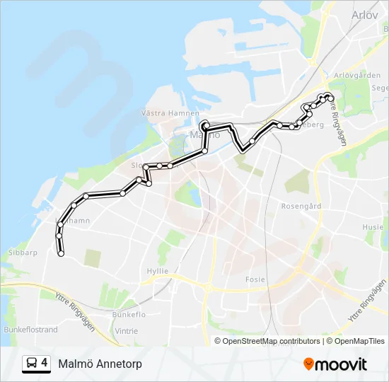 4 Bus Line Map
