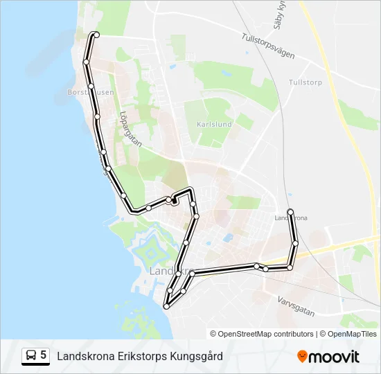 5 Bus Line Map