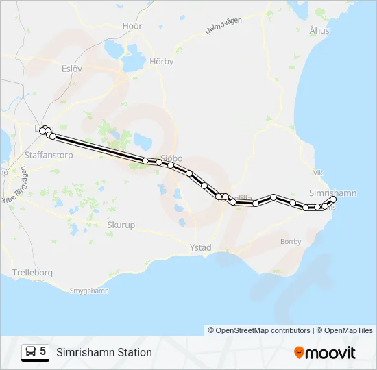 5 Bus Line Map