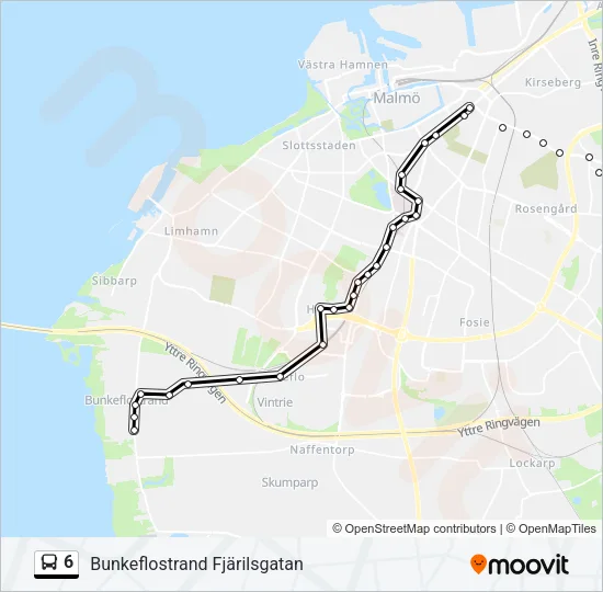 6 Bus Line Map