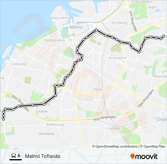 6 Bus Line Map
