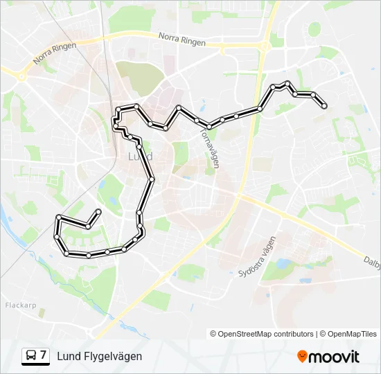 7 Bus Line Map