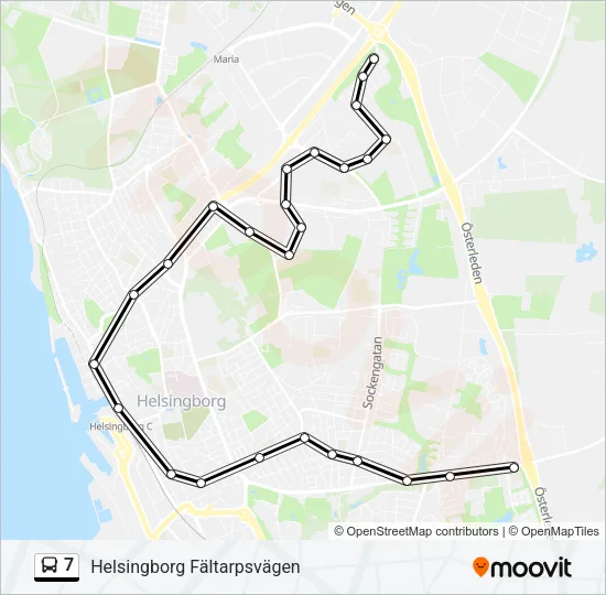 7 Bus Line Map