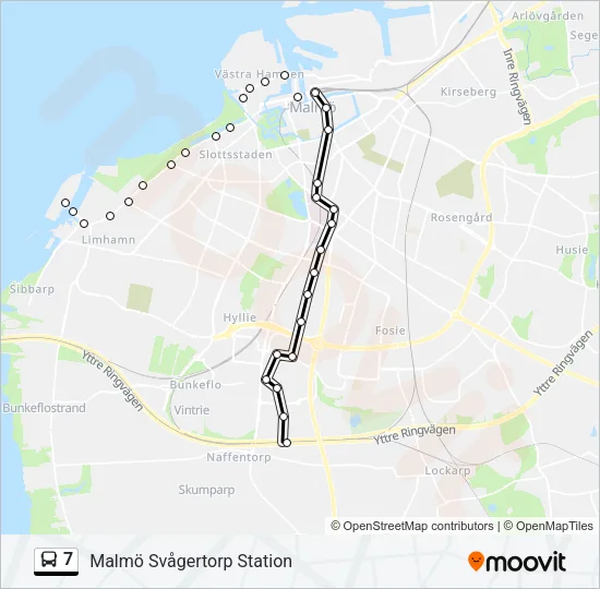 7 Bus Line Map