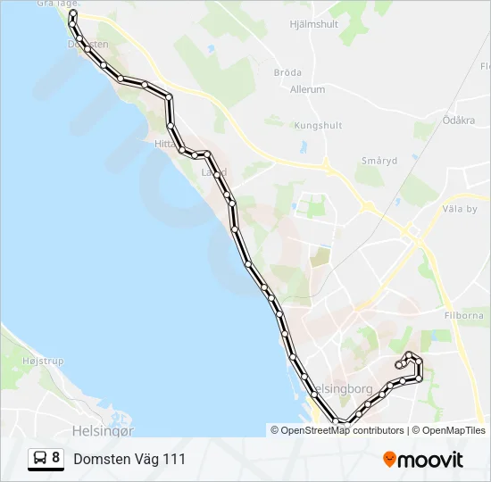 8 Bus Line Map