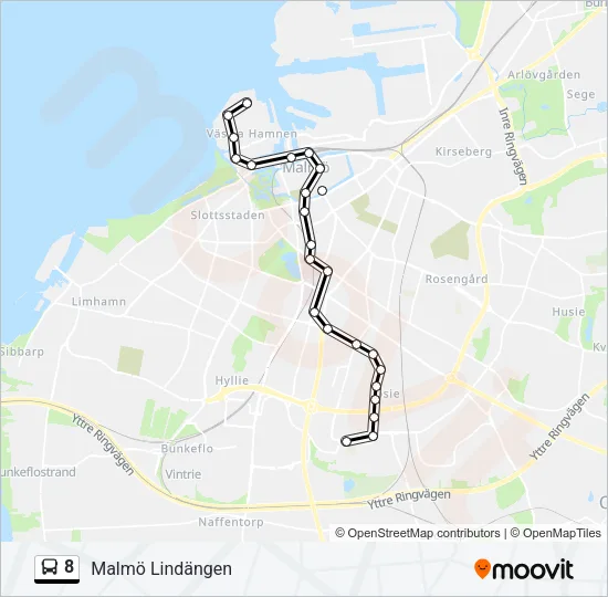 8 Bus Line Map