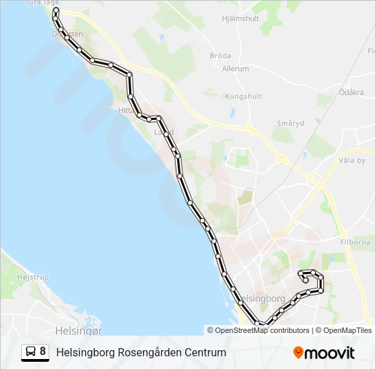8 Bus Line Map