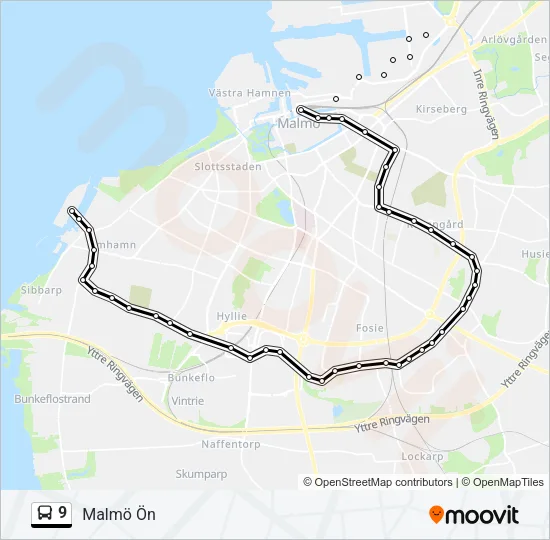 9 Bus Line Map