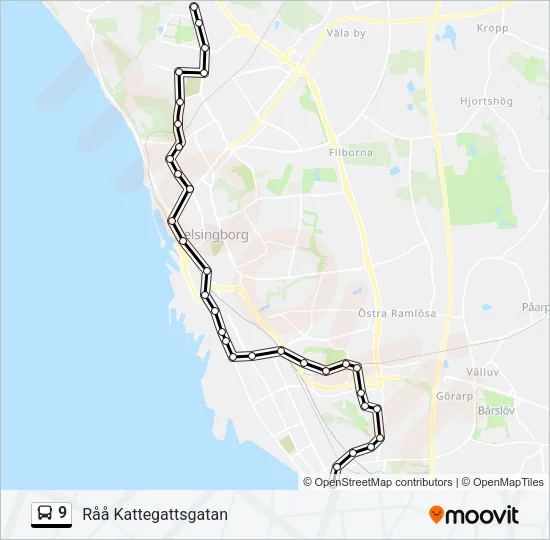 9 Bus Line Map