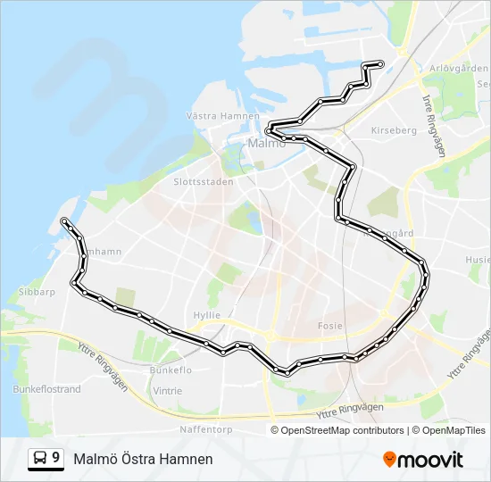 9 Bus Line Map