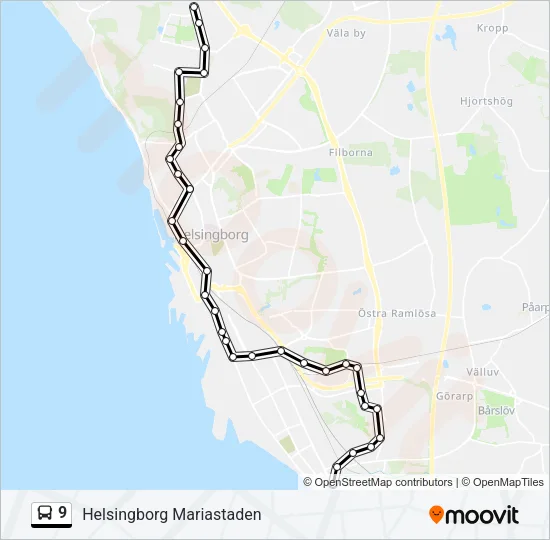 9 Bus Line Map
