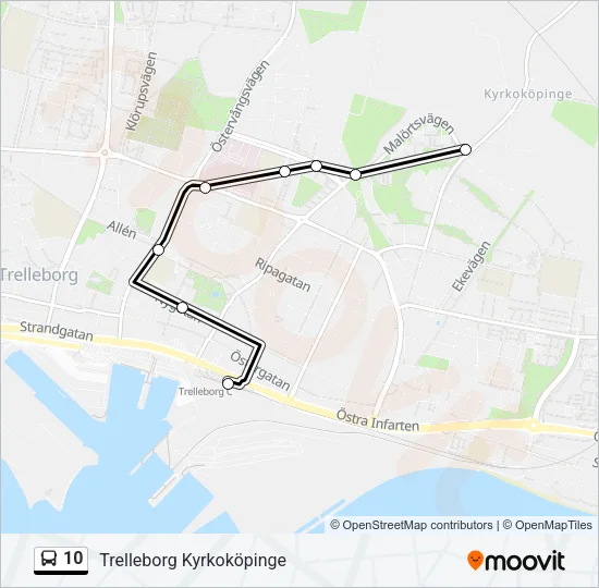 10 Bus Line Map
