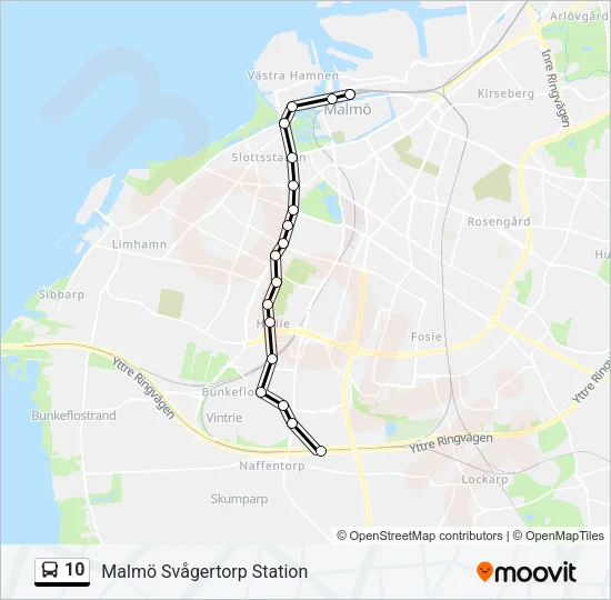 10 Bus Line Map