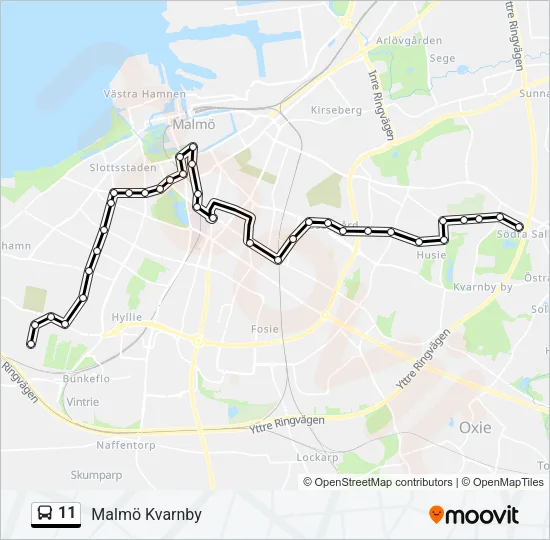 11 Bus Line Map