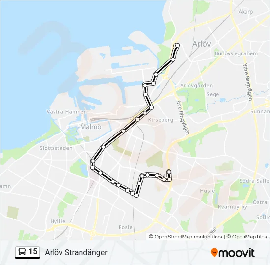 15 Bus Line Map