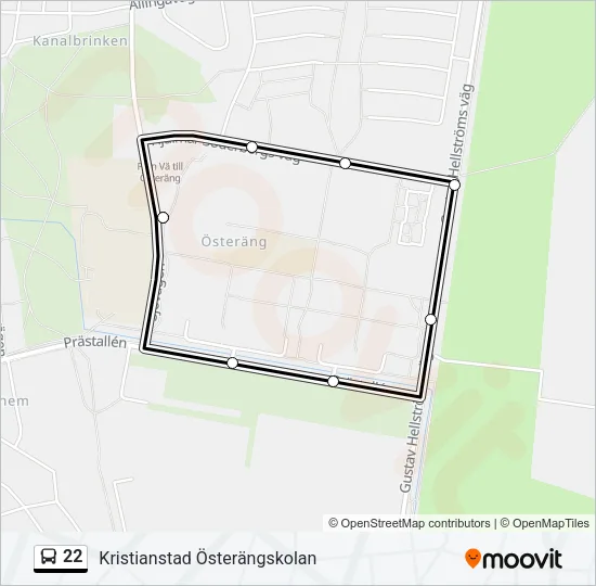 22 Bus Line Map